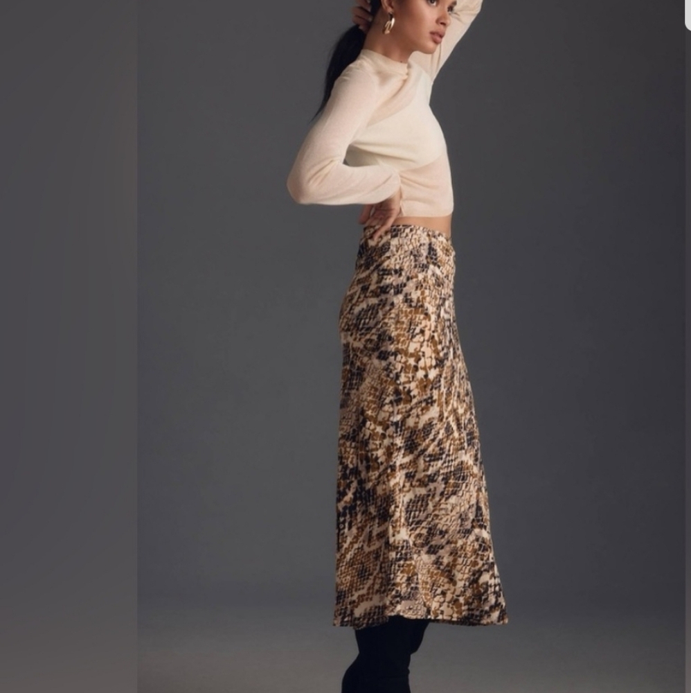 Anthropologie The Tilda Midi Slip Skirt NWOT Medium